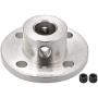 uxcell 8mm Inner Dia H13*D16 Rigid Flange Coupling Motor Guide Shaft Coupler Motor Connector Silver Tone for DIY Parts