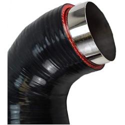 Rev9(SH-003-BLACK-B) Silicone Turbo Inlet, Black, compatible with Subaru Legacy GT 2007-09 EJ25 Motor