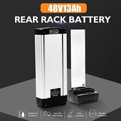 Jieoto Ebike Battery 36V/48V 13AH Rear Rack Electric Bike Battery for Electric Bike 750W/550W/350W Motor, with Charger, LED Display Light