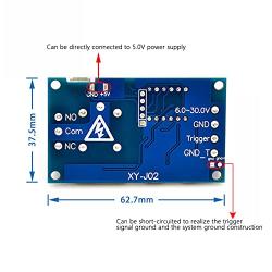 1 Channel Timer Switch Module DC 5V-36V 1 Channel Relay Module Trigger Cycle Delay Turn On/Off Relay Module with LED Display for DC Motors, Lights, LED Strips, Micro-Pumps, Solenoid Valves, etc