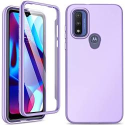 for Moto G Pure Phone Case: Protective Rugged Silicone Cover - Drop Full Protection Shockproof - Durable Aesthetic Matte Cases for Motorola Moto G Pure - Slim Cute Girly Phone Case (Light Purple)