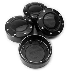 4PCS 102mm(4.02in)/95mm(3.74in) Car Wheel Center Caps Black Compatible with Mayhem Wheels