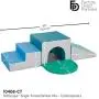 FDP SoftScape Single Tunnel Play Foam Climber Plus, Beginner Toddler Soft Structure for Active Playtime (5-Piece Set) - Contemporary