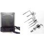 BBQ Grill Rotisserie Replacement Parts Rotisery AC Motor Plus Universal Rotisery Spit Meat Forks for Weber Grill Pro Rotisserie