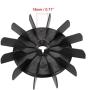 uxcell Motor Fan Blade 142mmx18mm Round Shape Bore Black Engineering Plastic with 12 Vanes