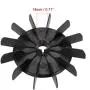 uxcell Motor Fan Blade 142mmx18mm Round Shape Bore Black Engineering Plastic with 12 Vanes