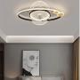 CATA-MEDICA Ceiling Fan with Light 3-Speed Timing Flush Mount Lighting Fixtures Acrylic 3-Color Fan Lamp 48W Nordic Remote Control Ceiling Light with Fan for Indoor Living Bed Room Small Space