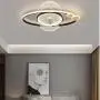 CATA-MEDICA Ceiling Fan with Light 3-Speed Timing Flush Mount Lighting Fixtures Acrylic 3-Color Fan Lamp 48W Nordic Remote Control Ceiling Light with Fan for Indoor Living Bed Room Small Space
