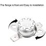 uxcell KSD301 Thermostat 140°C/284°F 10A Normally Closed N.C Adjust Snap Disc Temperature Switch for Microwave,Oven,Coffee Maker 2pcs