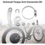 heyous Universal Steel Torque Arm for Electric Bicycle e-Bike Bike Front or Rear Hub Motors and Mid Drive e-Bike Electric Bicycle Accessories