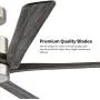 Vent de plafond WINGBO de 137 cm avec lumière et télécommande, 5 pales sculptées en bois, moteur DC sans nuisances sonores à 6 vitesses, design moderne finition nickel brossé avec pales grises, conforme aux normes ETL. Vent de plafond WINGBO de 137 cm avec lumière et télécommande, 5 pales sculptées en bois, moteur DC sans nuisances sonores à 6 vitesses, design moderne finition nickel brossé avec pales grises, conforme aux normes ETL.