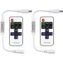 RGBZONE 2 Pack 11-Key RF Mini Wireless Remote Controller with DC 5-24V Connector for 5050 3528 5630 RGB LED Strip Lights