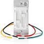 Leviton 66DF-10W SureSlide Dual Quiet Light Control for 150W LED, 300W Incandescent/Halogen, 1.5 Amp Fan, 120V, White