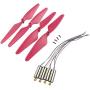 Upgrade Motors Main Blade Propellers for Hubsan H502E H502S Drone Replacement CCW CW with Metal Gear RC Quad Copter Spare Parts Set (Red)