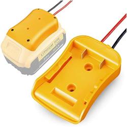 Ecarke for Power Wheels Battery Adapter for DeWalt 20V Max Battery 18V Battery Adapter Dock Power Connector 12 Gauge Robotics