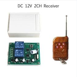Calvas 433Mhz Wireless RF Switch DC12V Relay Receiver Module and 433.92 Mhz Remote Controls For DC Motor Forward and Reverse Controller - (Color: 1 RC and 1 Recevier)