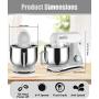 KUCCU Stand Mixer, 8.5 Qt 800W, 6-Speed All Metal Household Stand Mixer,Tilt-Head Food Dough Mixer,Dough Hook,Whisk, Beater, Egg white separator (White)