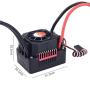 Surpass Hobby KK 3660 3500KV Waterproof Brushless Motor Shaft 3.175mm with Brushless 80A ESC and Program Card + Heatsink Combo for 1/10 RC Car