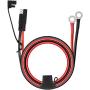 Vemote SAE Battery Connector 10AWG SAE to Ring Terminal Harness with 15Amps Fuse 2 Pin SAE Quick Disconnect Connector 2FT Extension Cable for Motorcycle RVs Boats etc.