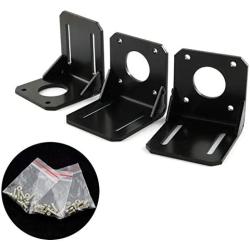 ZRM&E 3PCS 42 Stepper Motor Mounting Bracket Holder L Shape Fixed Seat Stepper Motor Mount Stand with Mounting Screws