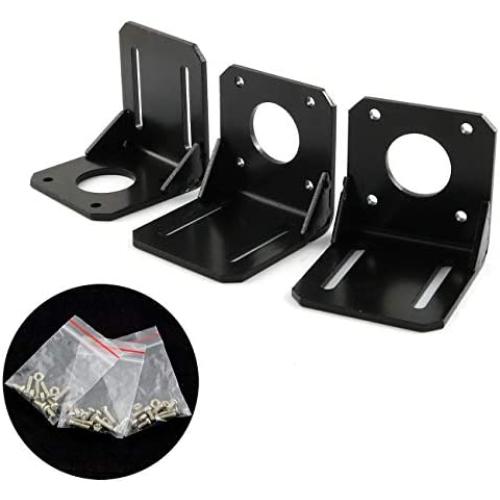ZRM&E 3PCS 42 Stepper Motor Mounting Bracket Holder L Shape Fixed Seat Stepper Motor Mount Stand with Mounting Screws