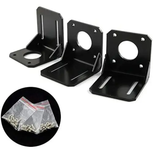 ZRM&E 3PCS 42 Stepper Motor Mounting Bracket Holder L Shape Fixed Seat Stepper Motor Mount Stand with Mounting Screws