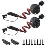 COMeap (2-Pack SAE Power Socket Sidewall Female Port to SAE Male Plug Flush-Mountable Connector Cable with SAE Polarity Reverse Adapter for Solar Panel Motorcycle Generator 12.5-inch(31.7cm)