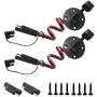 COMeap (2-Pack SAE Power Socket Sidewall Female Port to SAE Male Plug Flush-Mountable Connector Cable with SAE Polarity Reverse Adapter for Solar Panel Motorcycle Generator 12.5-inch(31.7cm)
