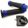 Motorcycle Hand Grips with Twist Throttle Handle Controller CNC Aluminum & Soft Rubber Handlebar Universal for 7/8