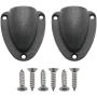 CSNSD Marine Clam Shell Vent 2PCS 63x57mm Nylon Marine Wire Cable Vent Cover with 6PCS Installation Screws for Boat Yacht Clamshell Vent
