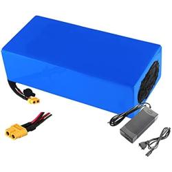 Jieoto 48V 12AH 15AH 20Ah 24AH 30AH Lithium Battery Pack Electric Bike Battery with 2A Charger Suitable for 200W 250W 350W 500W 750W 800W 1000W Electric Bicycle Scooters Motors