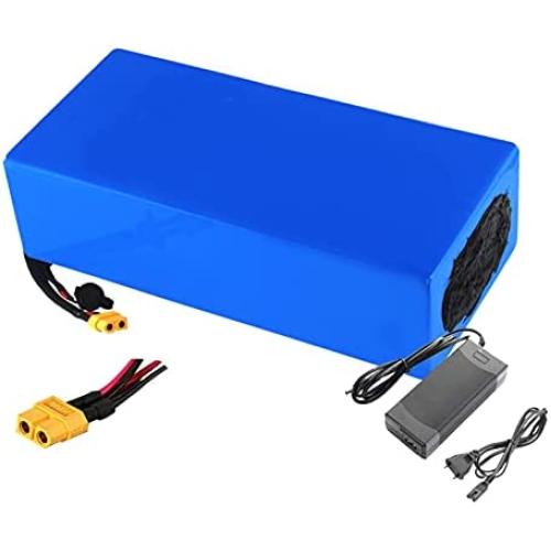 Jieoto 48V 12AH 15AH 20Ah 24AH 30AH Lithium Battery Pack Electric Bike Battery with 2A Charger Suitable for 200W 250W 350W 500W 750W 800W 1000W Electric Bicycle Scooters Motors