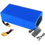 Jieoto 48V 12AH 15AH 20Ah 24AH 30AH Lithium Battery Pack Electric Bike Battery with 2A Charger Suitable for 200W 250W 350W 500W 750W 800W 1000W Electric Bicycle Scooters Motors