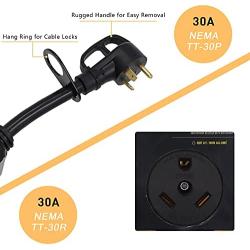 rv Surge Protector 30 Amp Smart RV Surge Protector with Waterproof Cover All-in-1 Circuit Analyzer Power Guard for RV, Camper, Trailer, Truck, Motorboat, Yacht, Mobilhome