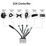 Ebike 22A Controller Kit Control System KT LED 880 Display 8PAS 130X Throttle E-Brake