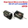 Acxico 2Pcs 15mm Micro 010 Motor DC 6V 12V 24V High Speed Dual Shaft Toy Car Rail Train