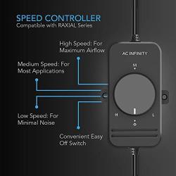 AC Infinity RAXIAL S8, Inline Booster Duct Fan 8” with Speed Controller - Low Noise Inline HVAC Blower Can Fan for Basements, Bathrooms, Kitchens, Workshops