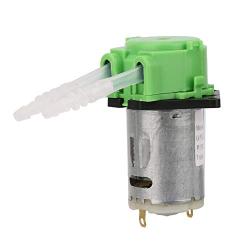 12V Flow Rate Controlled Peristaltic Pump DIY Replaceable Silica Gel Tube Head Dosing Pump Variable Quantitative Controller for Stable Delivery(Green)
