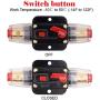 2 Pack 100 Amp Inline Circuit Breaker 12V with Manual Reset,Fuse Holder 100A for Car Audio Marine Boat Stereo Switch Inverter Replace Fuses