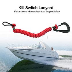 TIKSCIENCE Boat Engine Safety Kill Stop Switch Lanyard Cord, for Mercury Mercruiser Outboard Motor, Replace 8M0092849/15920T54/ 15920A54/ 15920Q54-36 Inch