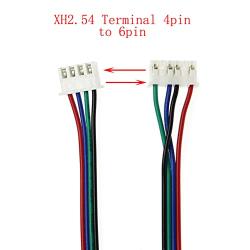 RLECS 6PCS 1M 39.4 Inch Stepper Motor Cables Lead Wire HX2.54 4 Pin to 6 Pin 3D Printer Parts