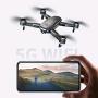 QUITOKA RC Drone Aerial Photography 5G Image Transmission Brushless Motor GPS Positioning Boy Toy Remote Control Plane with LED Light Low Battery Return