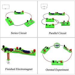 STEM Physics Science Lab Basic Circuit Learning Starter Kit Electricity and Magnetism Experiment for Kids Junior Senior High School Students Electromagnetism Elementary Electronics