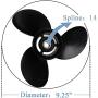 Holdia Propeller 48-897750A11 9 1/4 x 9 RH 3 Blade Compatible with Mercury/Mariner 9.9-20 HP 4 Stroke Boat Motors