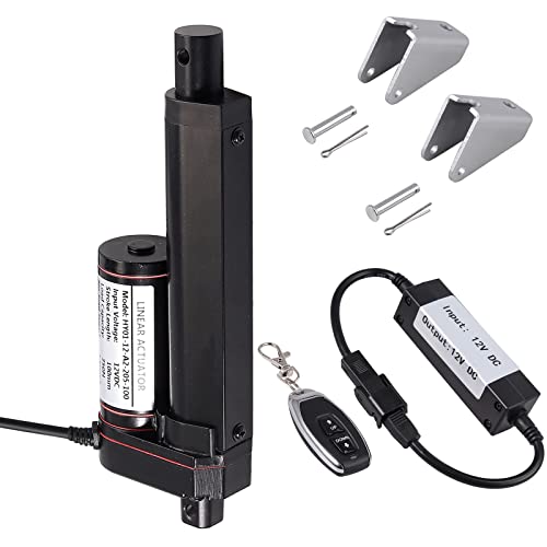 Justech DC 12V 100mm 4-inch Linear Actuator Motor and Linear Actuator Controller Bundle for Auto Car RV Electric Door Opener Industrial Agricultural Machinery Clean Sweeping Vehicles