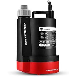 DEKOPRO 1/3HP 2450 GPH Submersible Utility Water Pump High-efficiency Motor Clean Water Removal Drain Pump for Swimming Pool Pond Garden Basement