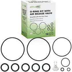 APPLIAFIT O-Ring Kit Compatible with Intex 25013 for Intex Sand Filter Pumps, Includes Air Release Valves - 1-Pack (12 Pieces)