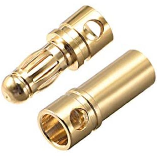 uxcell 3.5mm Bullets Connector Gold Plated Banana Plugs Male&Female for RC Battery ESC Motor 4pairs