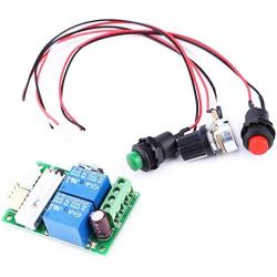 Stayhome 1pcs DC 12V 24V 3A 21kHz PWM DC Motor Speed Regulator Controller Adjustable Speed Control Reversible Relay Module 6V-24V 1203BS