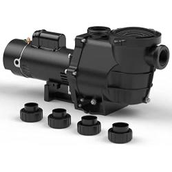 Pool Pump, 2 HP Dual Speed In/ Above Ground Self Priming Pool Pumps, 109 GPM Max Flow, Hardwired Inground Pump w/ Strainer Basket, 1.5